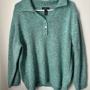 Karen Scott 3X marled green sweater.